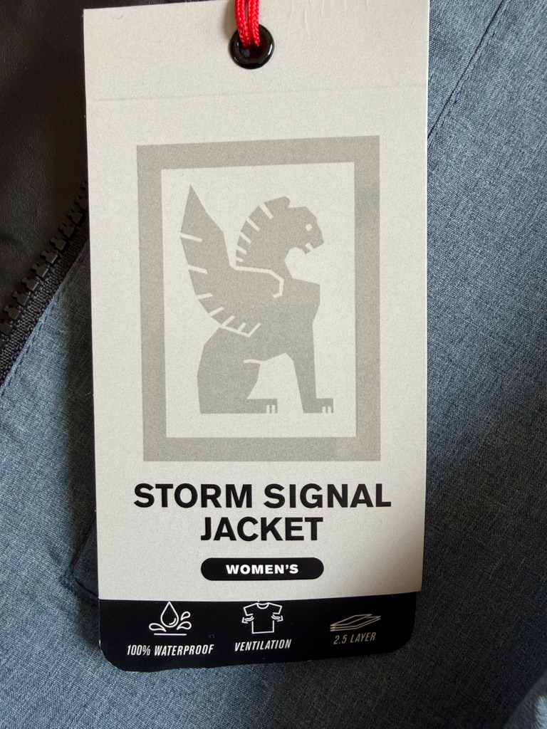 Nwt Chrome Industries Storm Signal Waterproof Hooded Jacket Women’s Large Blue — image 6 of 8